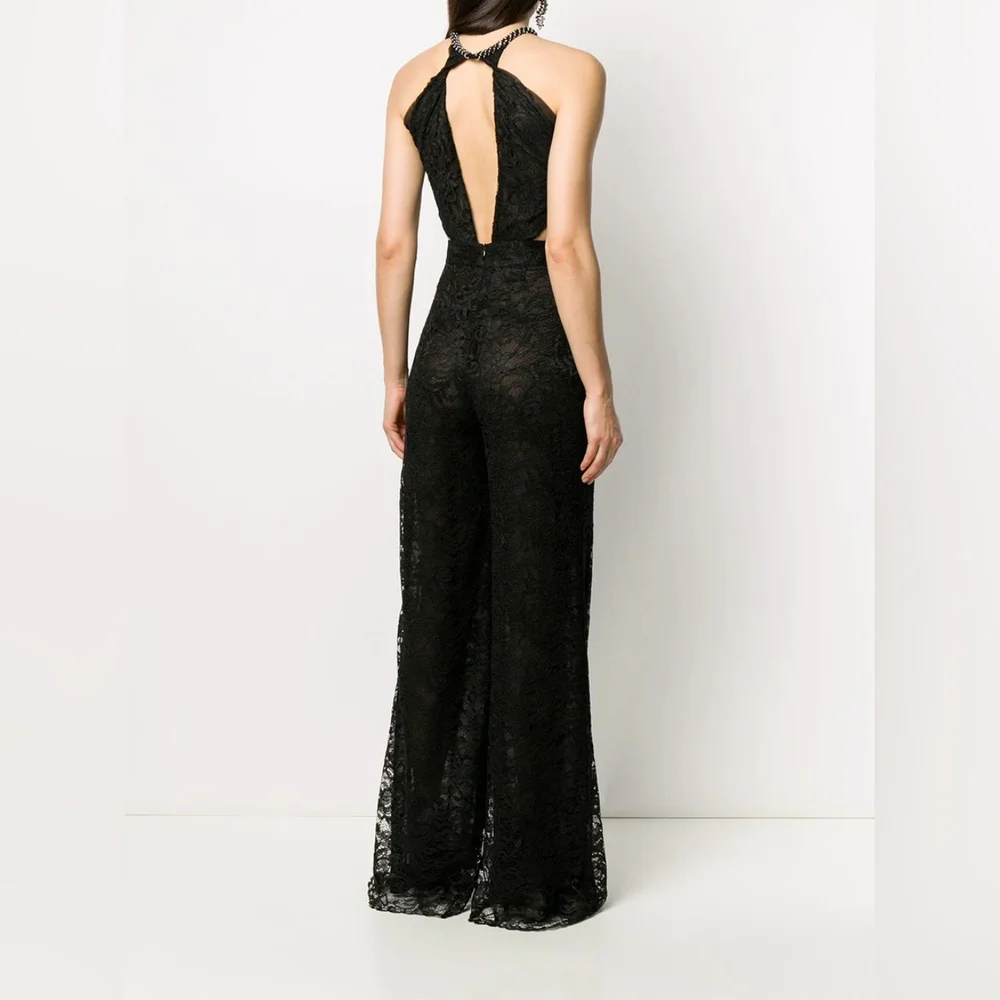 Dundas Revolve Vogue Black lace cut out jumpsuit - Picture 6 of 8